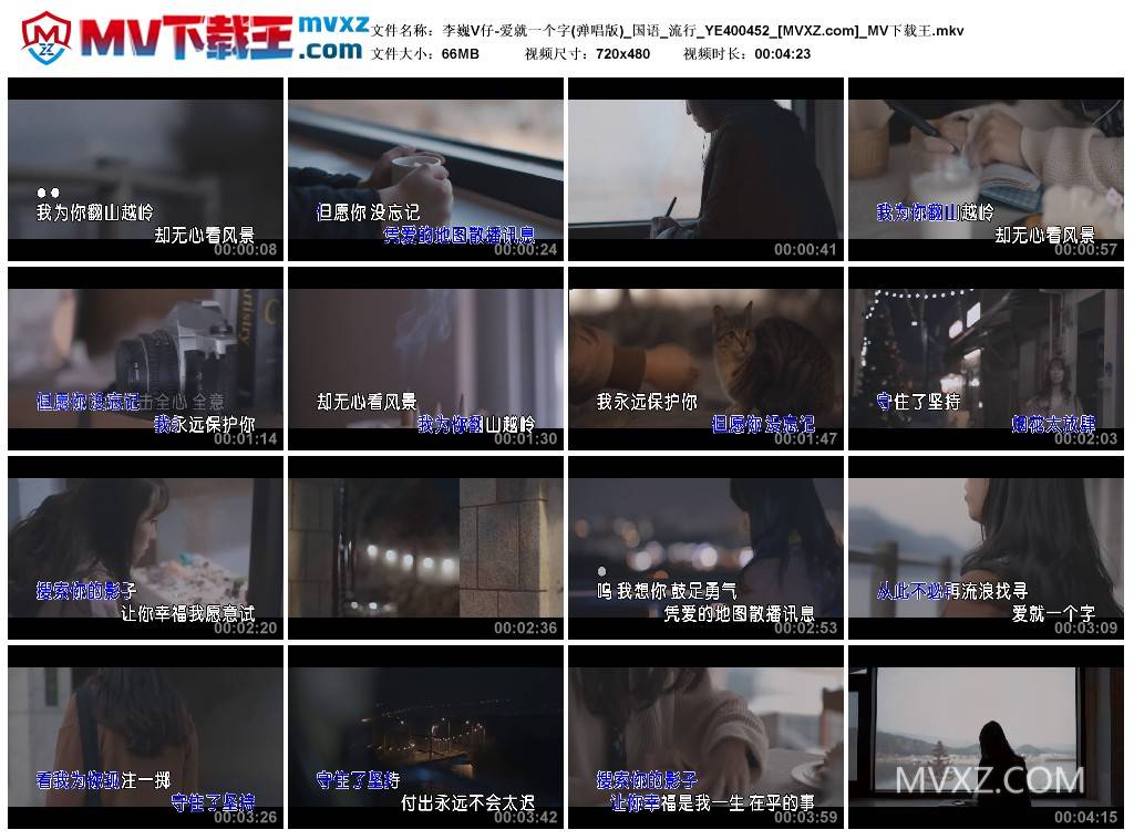 李巍V仔-爱就一个字(弹唱版)_国语_流行_YE400452
